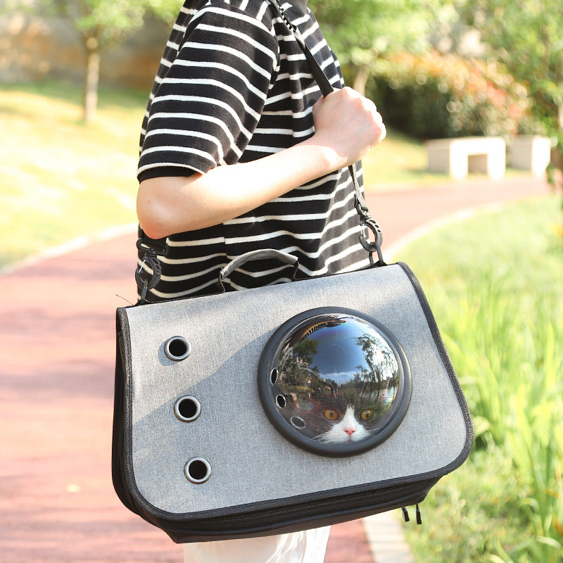 Foldable Cat Travel Backpack with Breathable Mesh Design