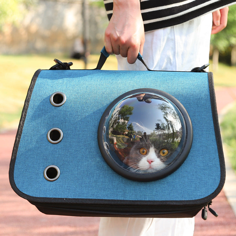 Foldable Cat Travel Backpack with Breathable Mesh Design