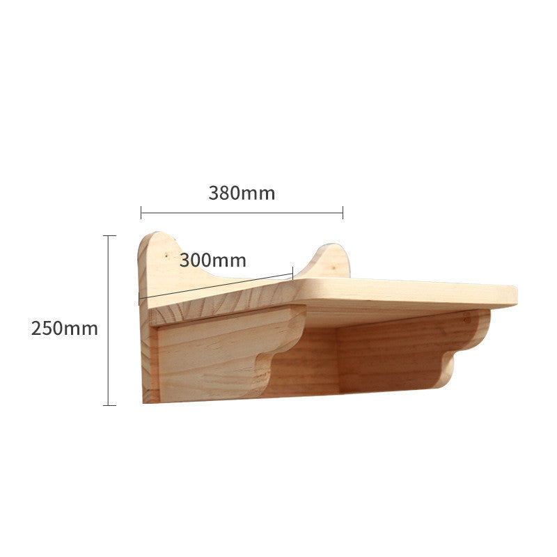 Solid Wood Wall-Mounted Cat Climbing Shelf