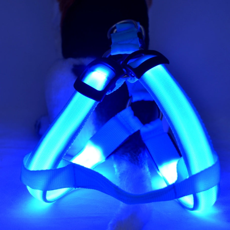 LED Glowing Dog Harness & Leash Set