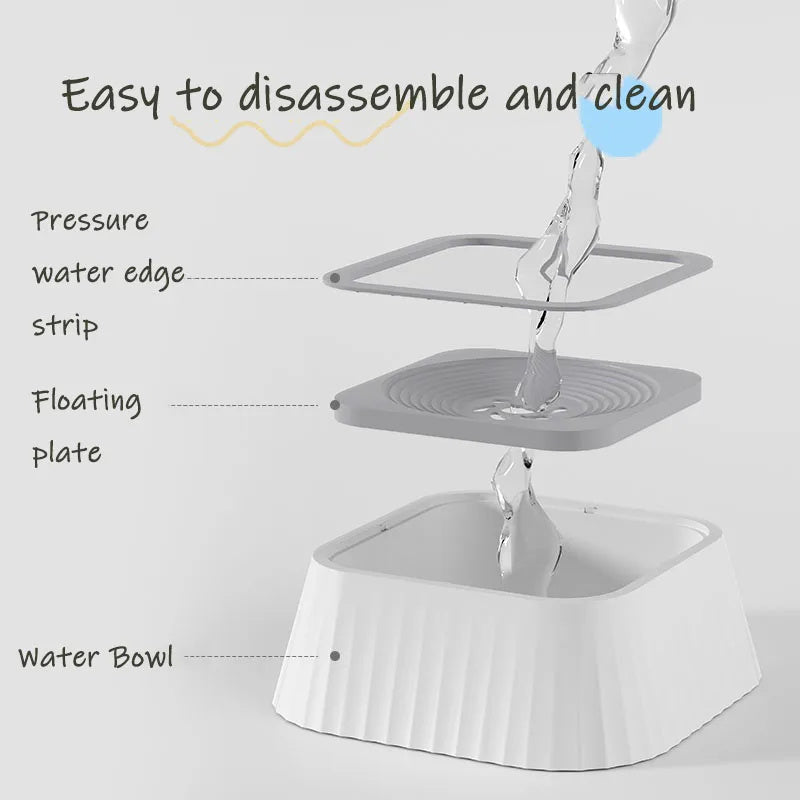 No-Splash Floating Pet Water Bowl