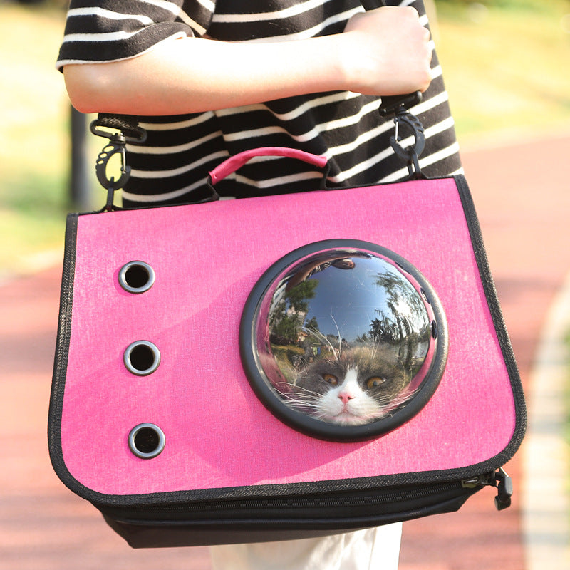 Foldable Cat Travel Backpack with Breathable Mesh Design