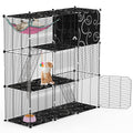 3-Tier Cat Cage Playpen with Hammock & Ladder