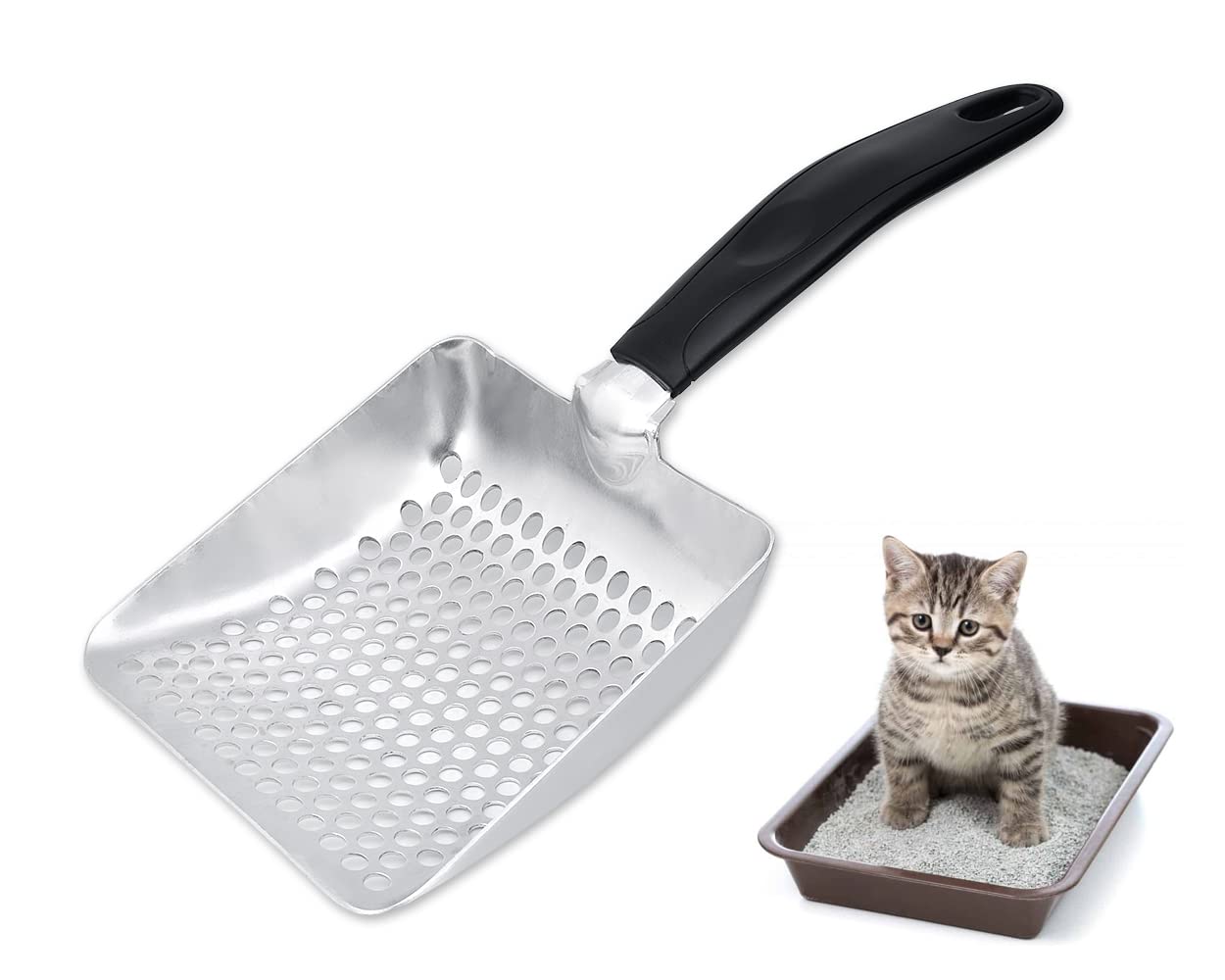 Deep Sifter Round Hole Cat Scoop