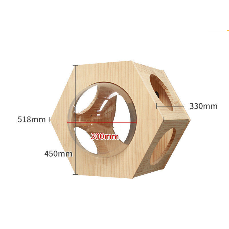 Solid Wood Wall-Mounted Cat Climbing Shelf