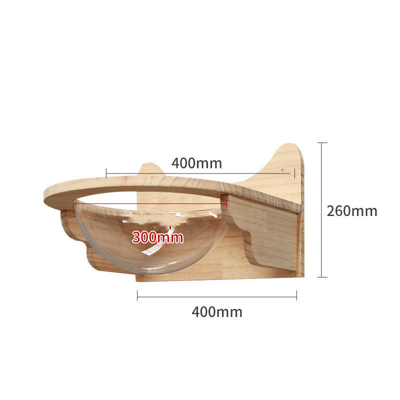 Solid Wood Wall-Mounted Cat Climbing Shelf
