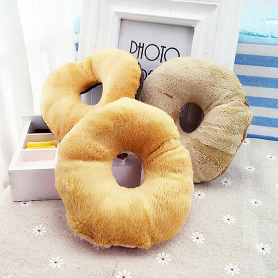 Donut Plush Squeaky Pet Toy
