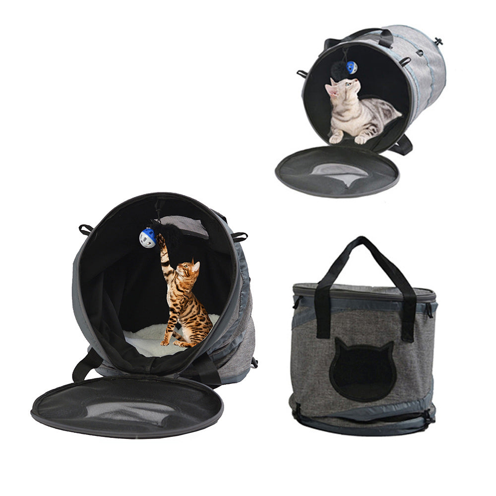 Foldable Cat Tunnel Kennel Carrier