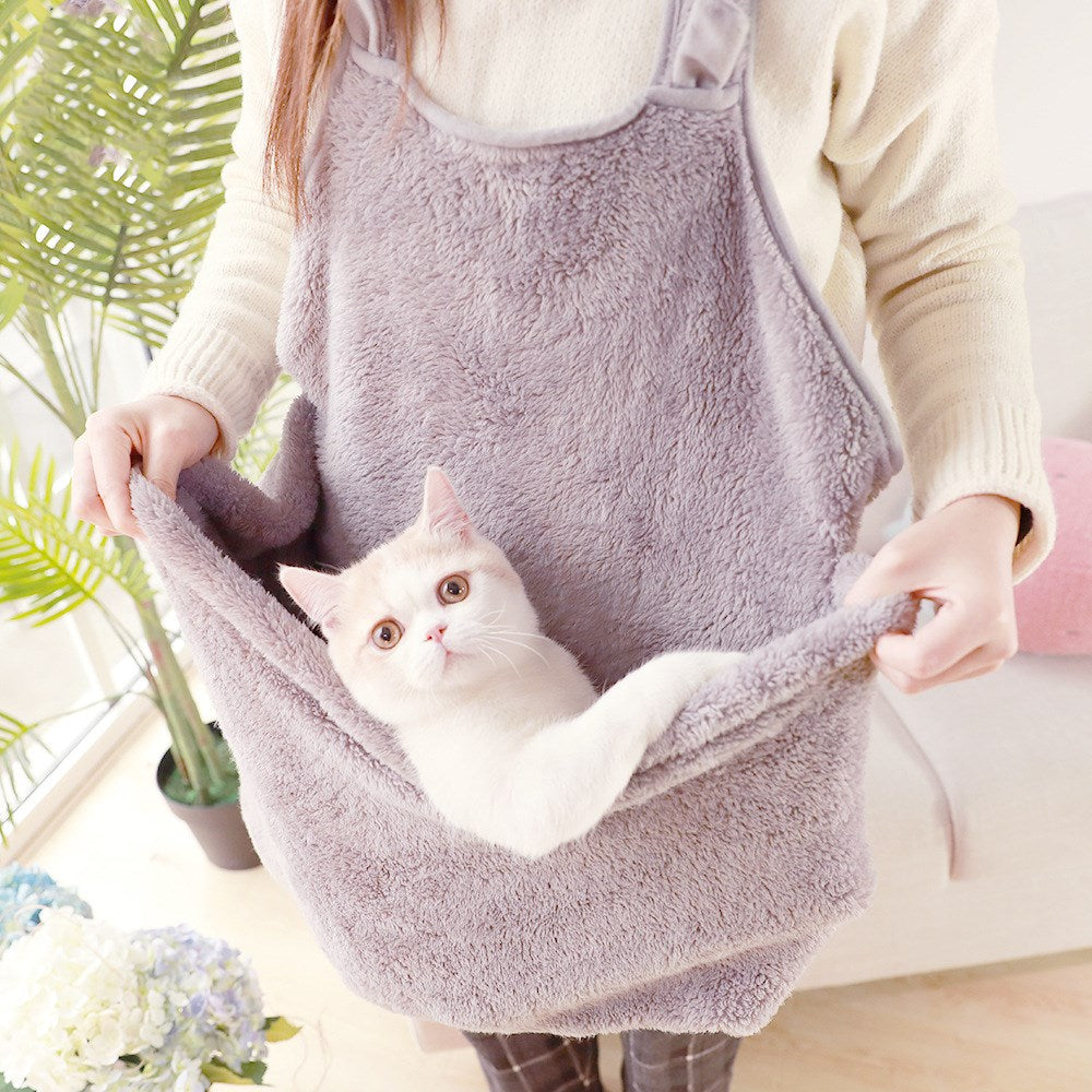 Pet Backpack for Dogs and Cats - Plush Dual Shoulder Bag