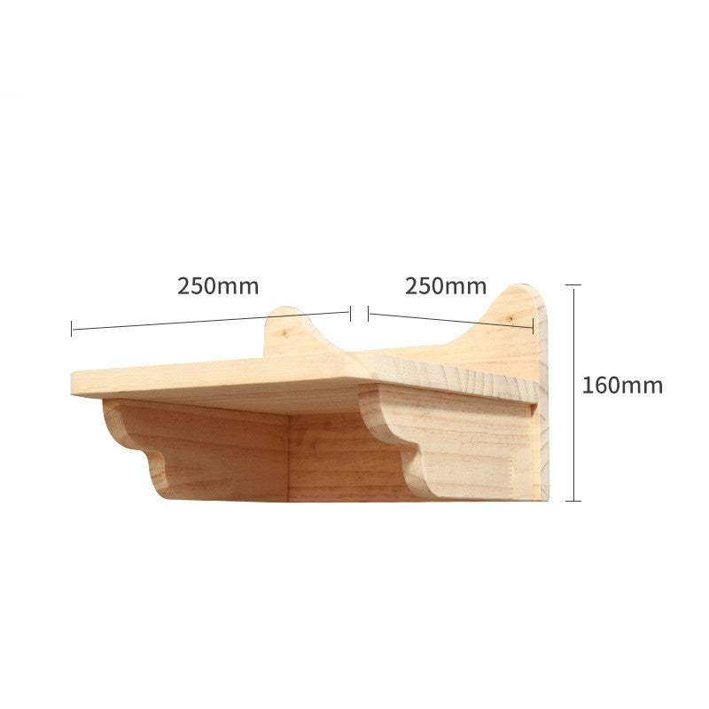 Solid Wood Wall-Mounted Cat Climbing Shelf