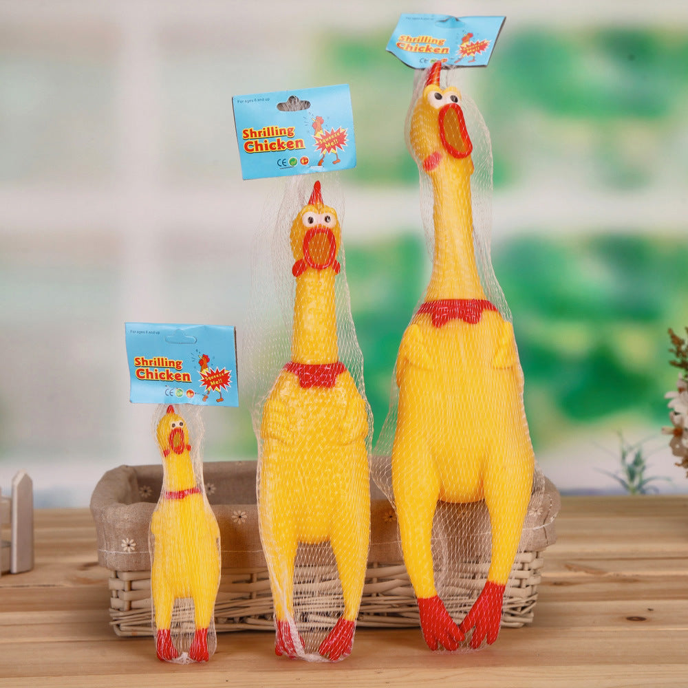 Screaming Chicken Squeaky Pet Toy