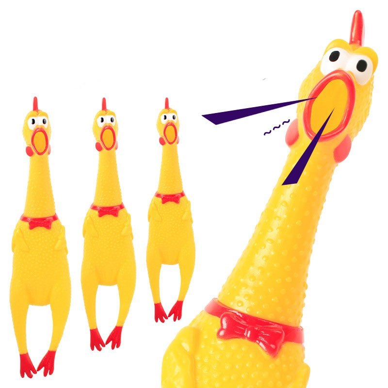 Screaming Chicken Squeaky Pet Toy