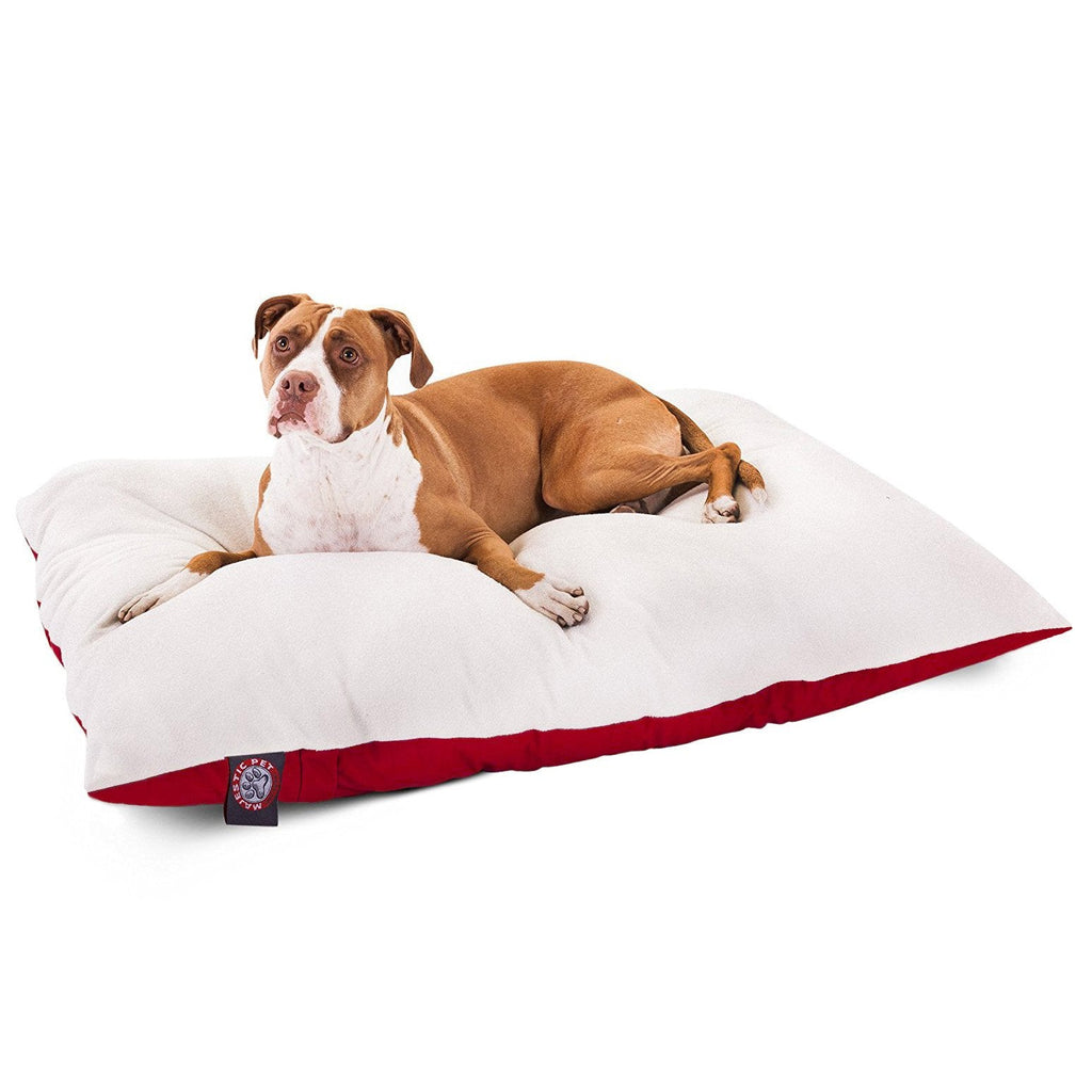 Majestic Pet Rectangle Dog Bed - Red, Large