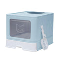 Enclosed Cat Litter Box with Top Exit and Scoop