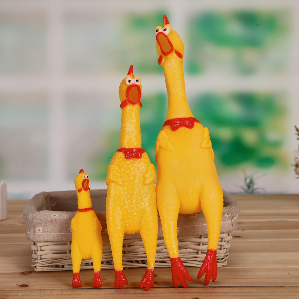 Screaming Chicken Squeaky Pet Toy