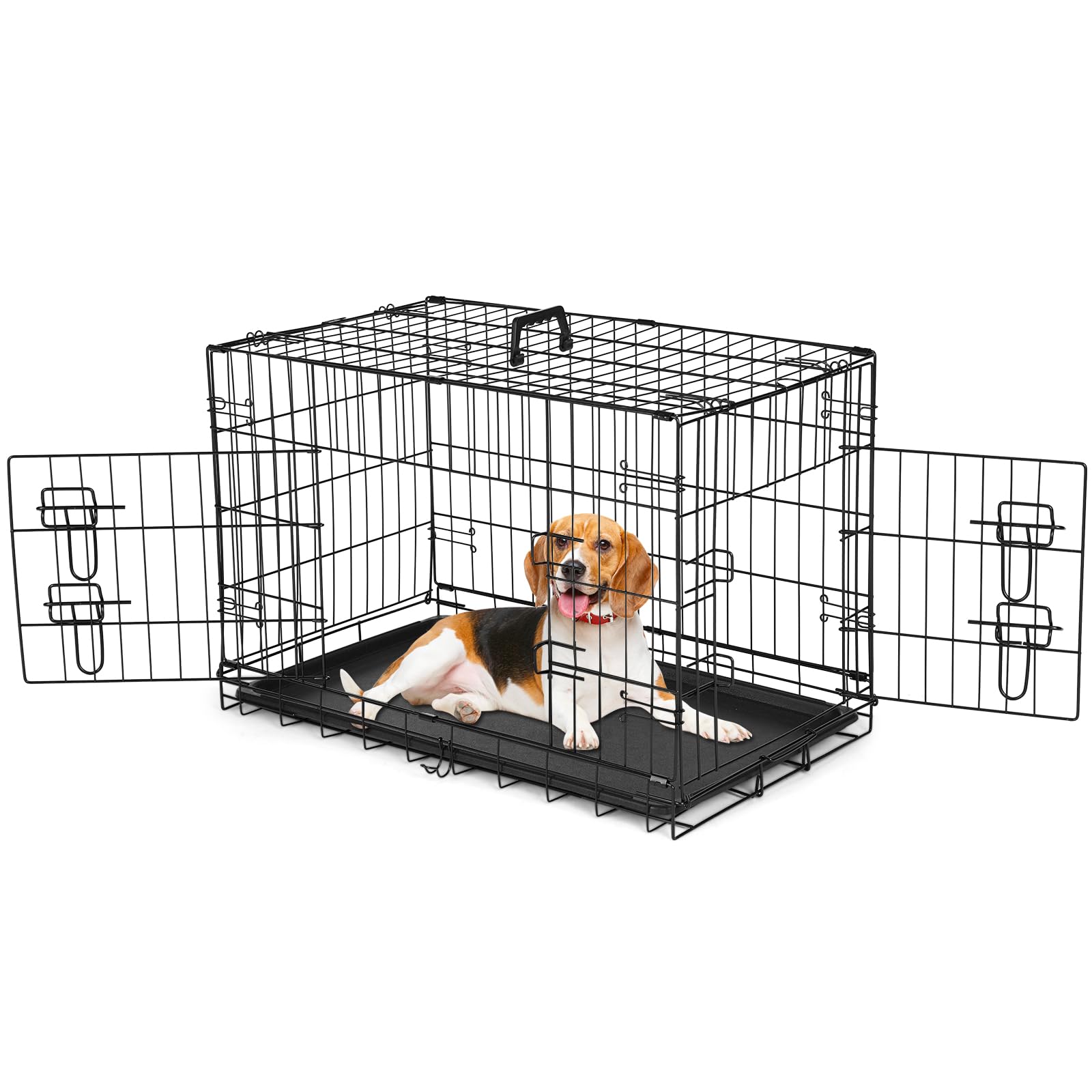 30 Inch Dual-Door Secure Dog Kennel