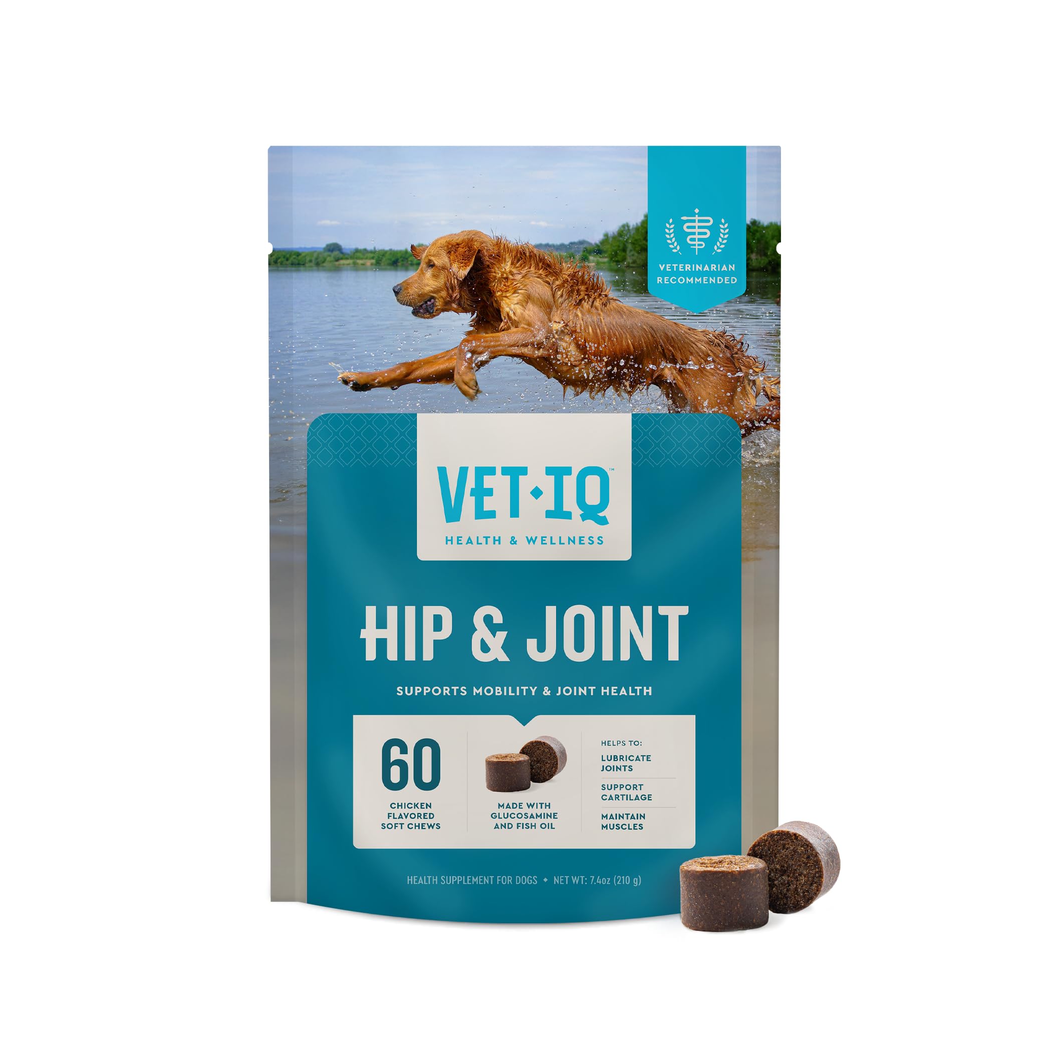 VetIQ Hip & Joint Supplement for Dogs – 60 Soft Chews