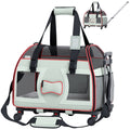 Katziela Airline-Friendly Pet Carrier - 6 Wheel Dog and Cat Transport (Gray)