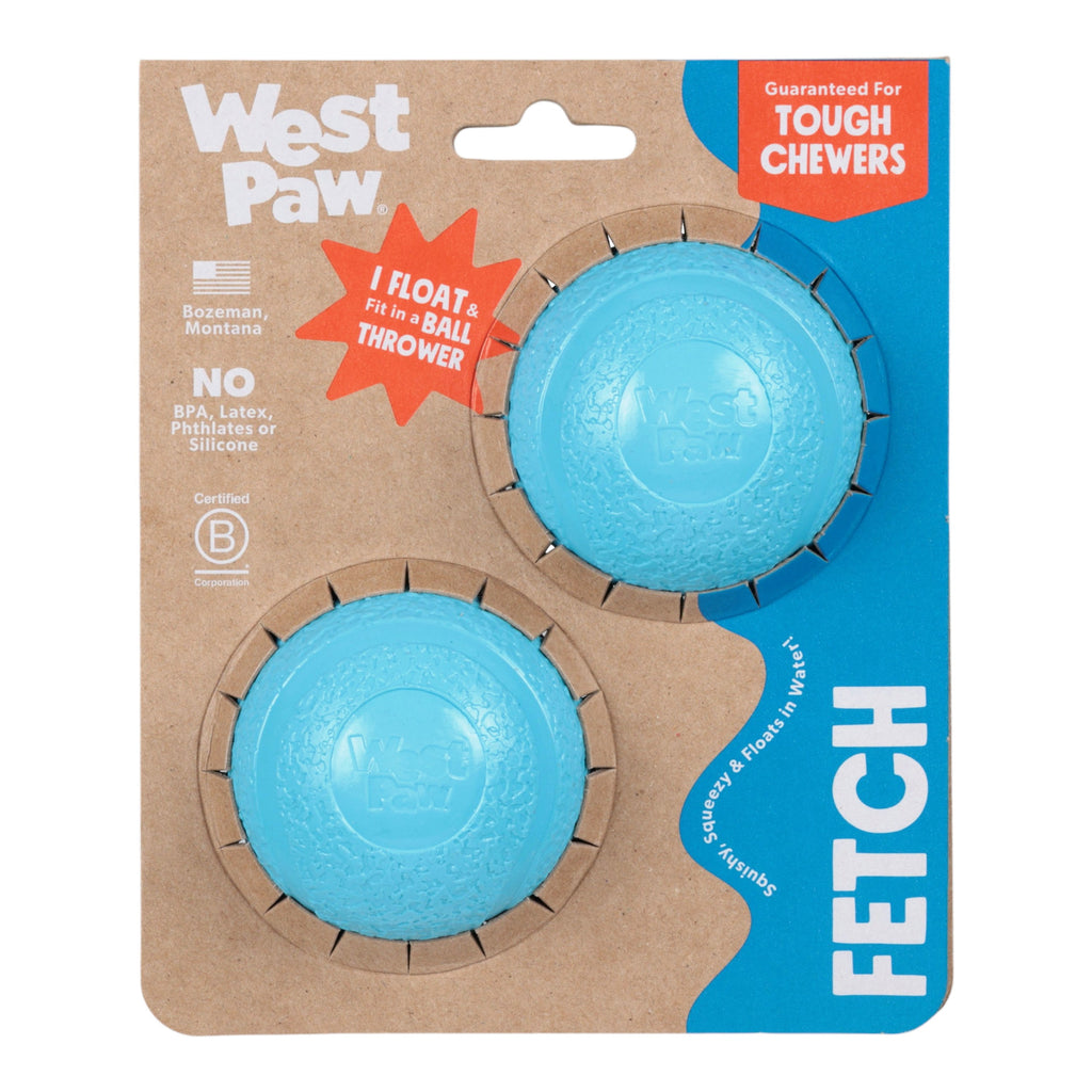 Boundr Fetch Ball Dog Toy - Small 2-Pack Aqua