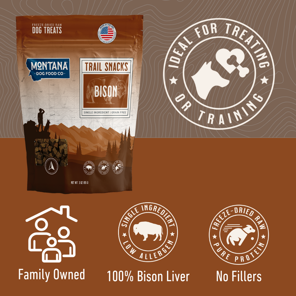 Bison Liver Freeze-Dried Trail Treats 3oz