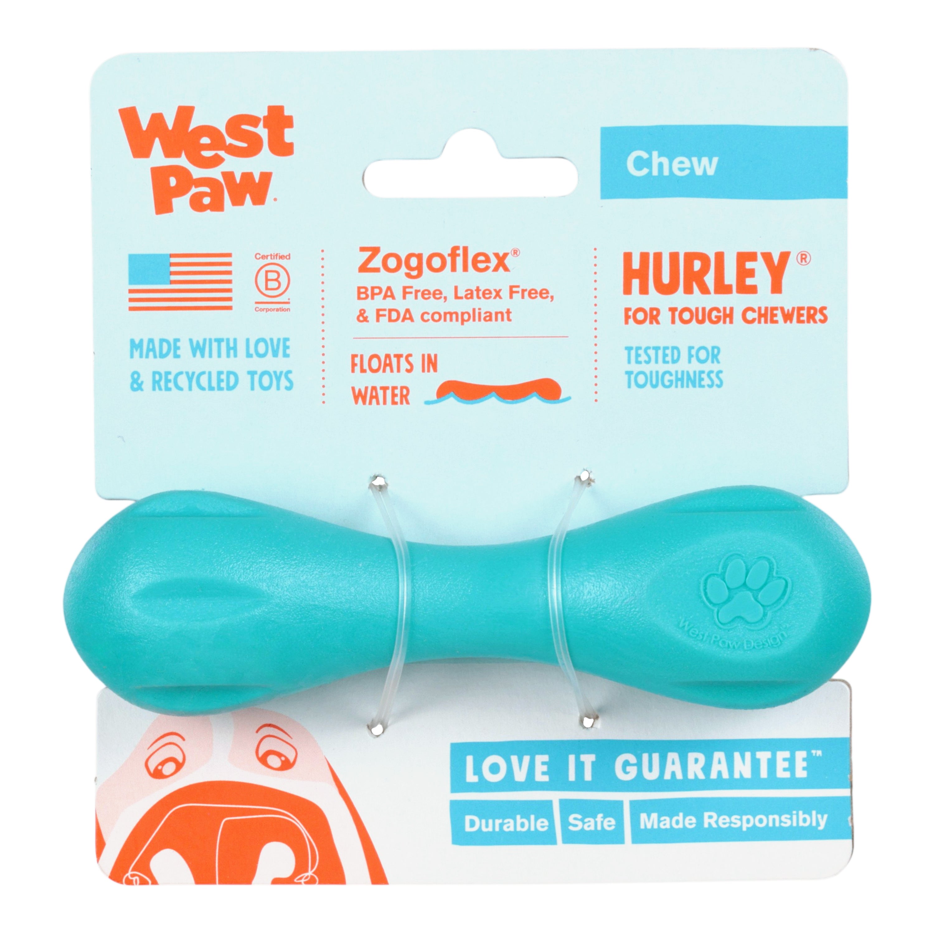 Hurley Fetch Dog Toy - Teal