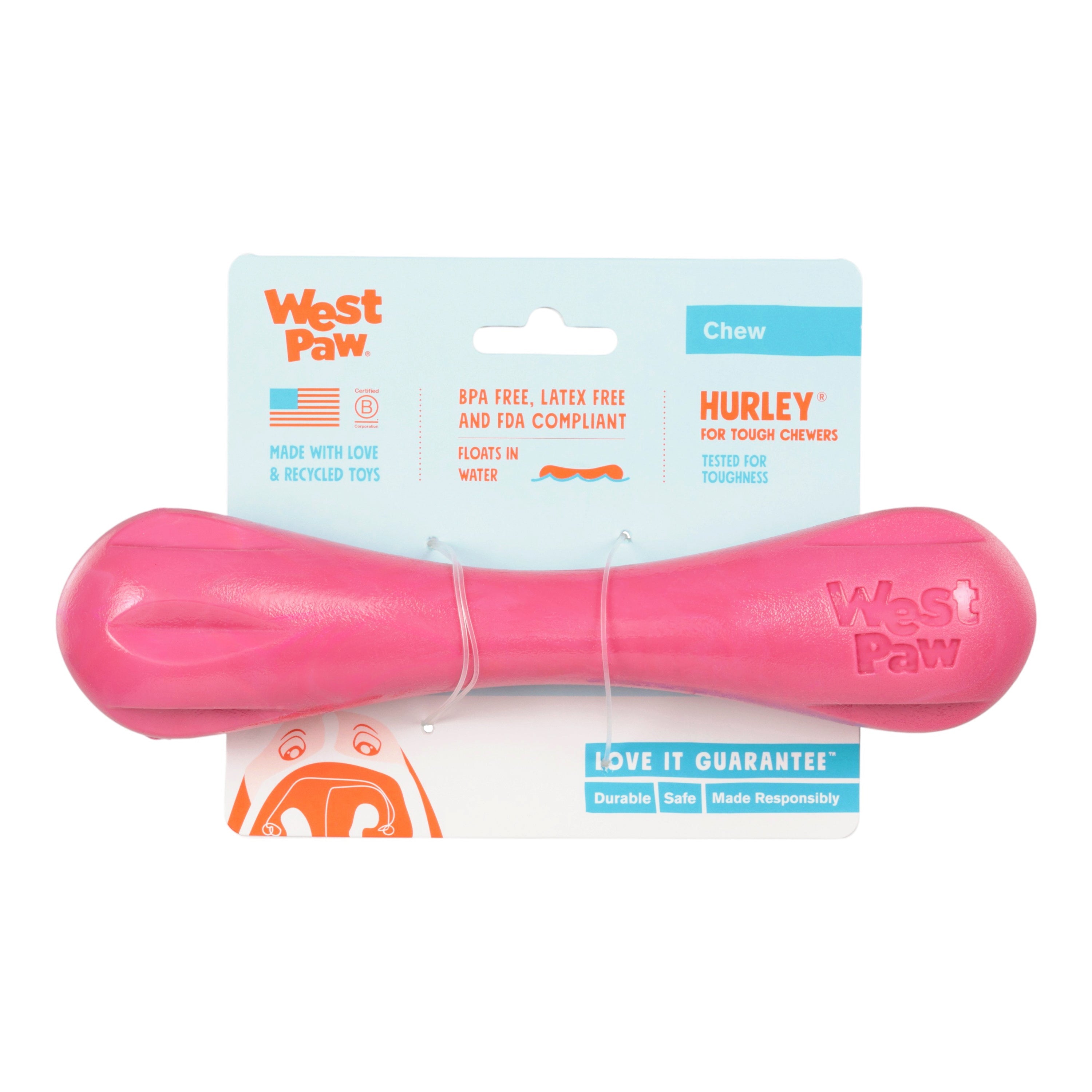 Hurley Fetch Dog Toy - Geranium