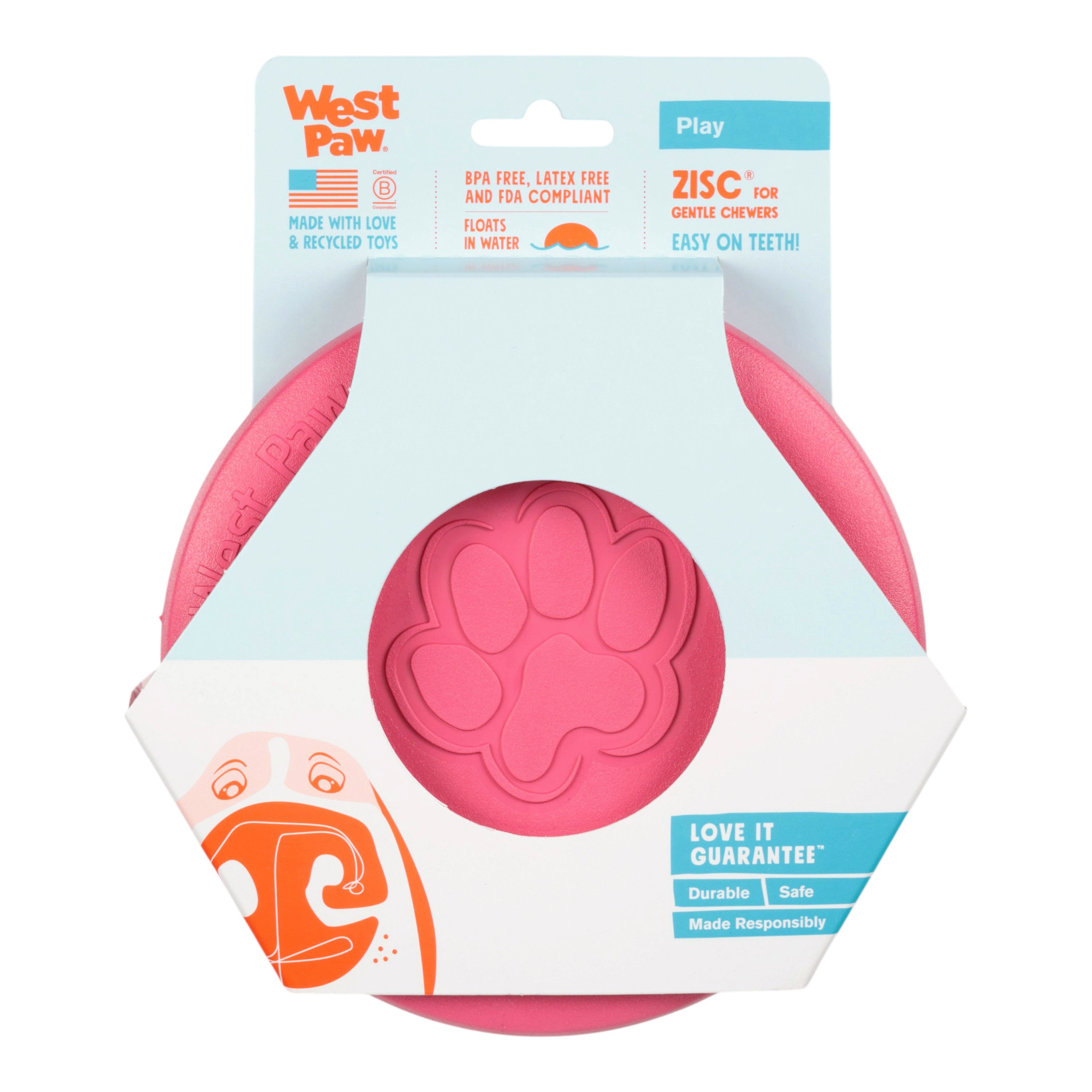 Zisc Flying Disc Dog Toy - Geranium