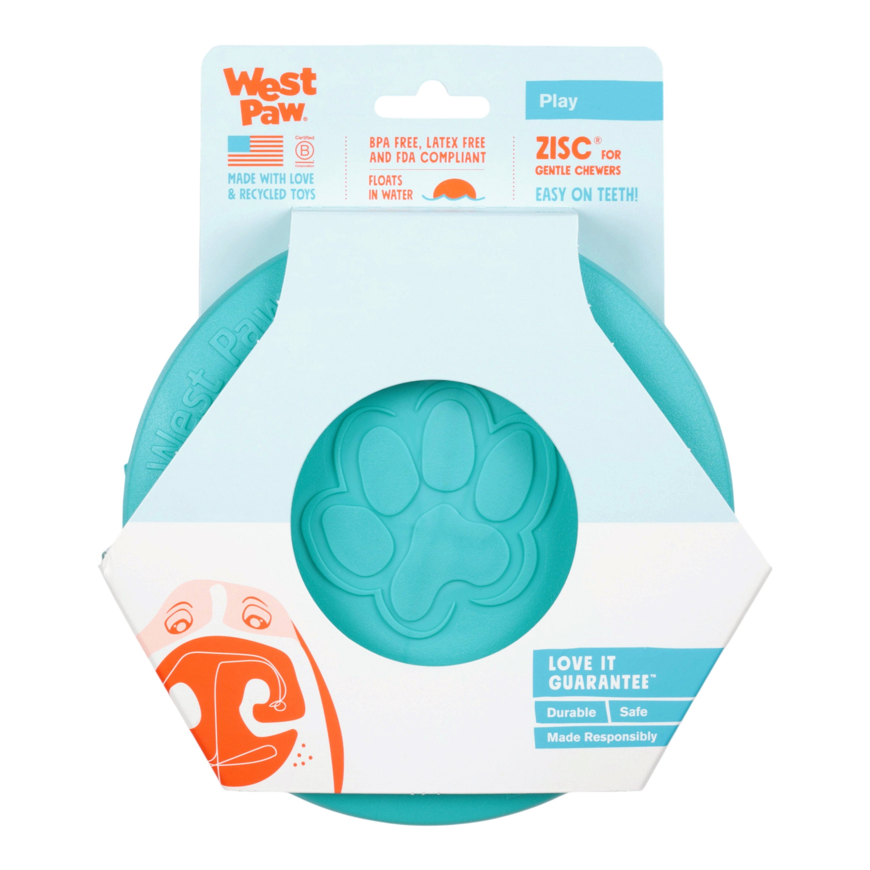 Zisc Flying Disc Dog Toy - Teal