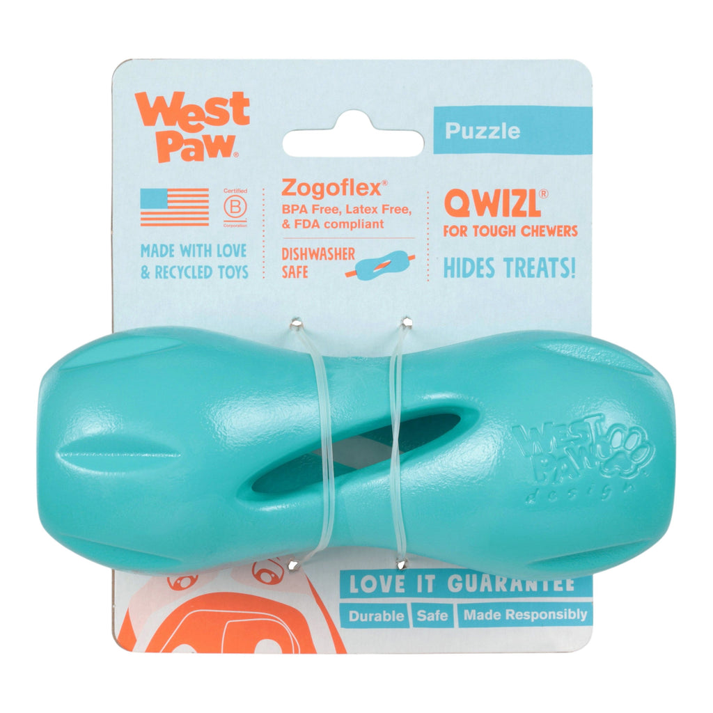 Qwizl Treat Dispensing Dog Toy - Teal