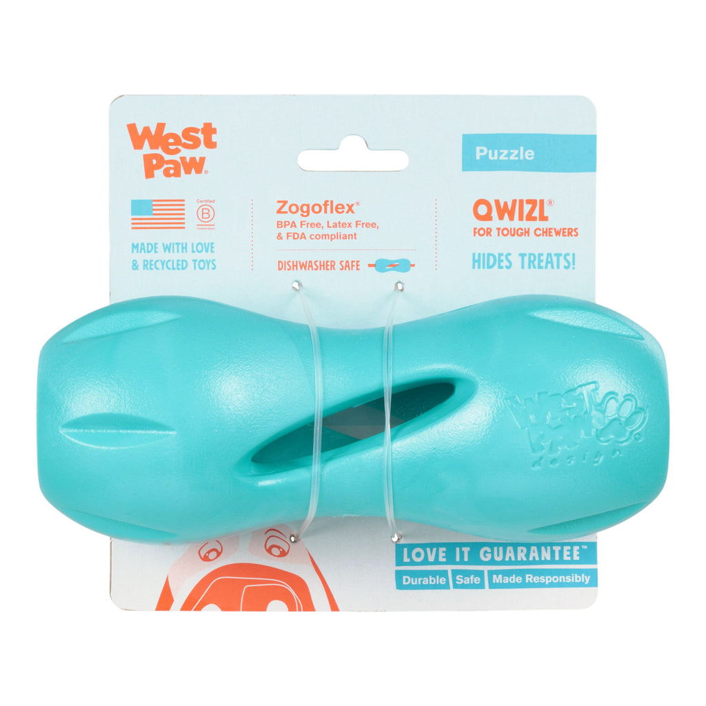 Qwizl Treat Dispensing Dog Toy - Teal