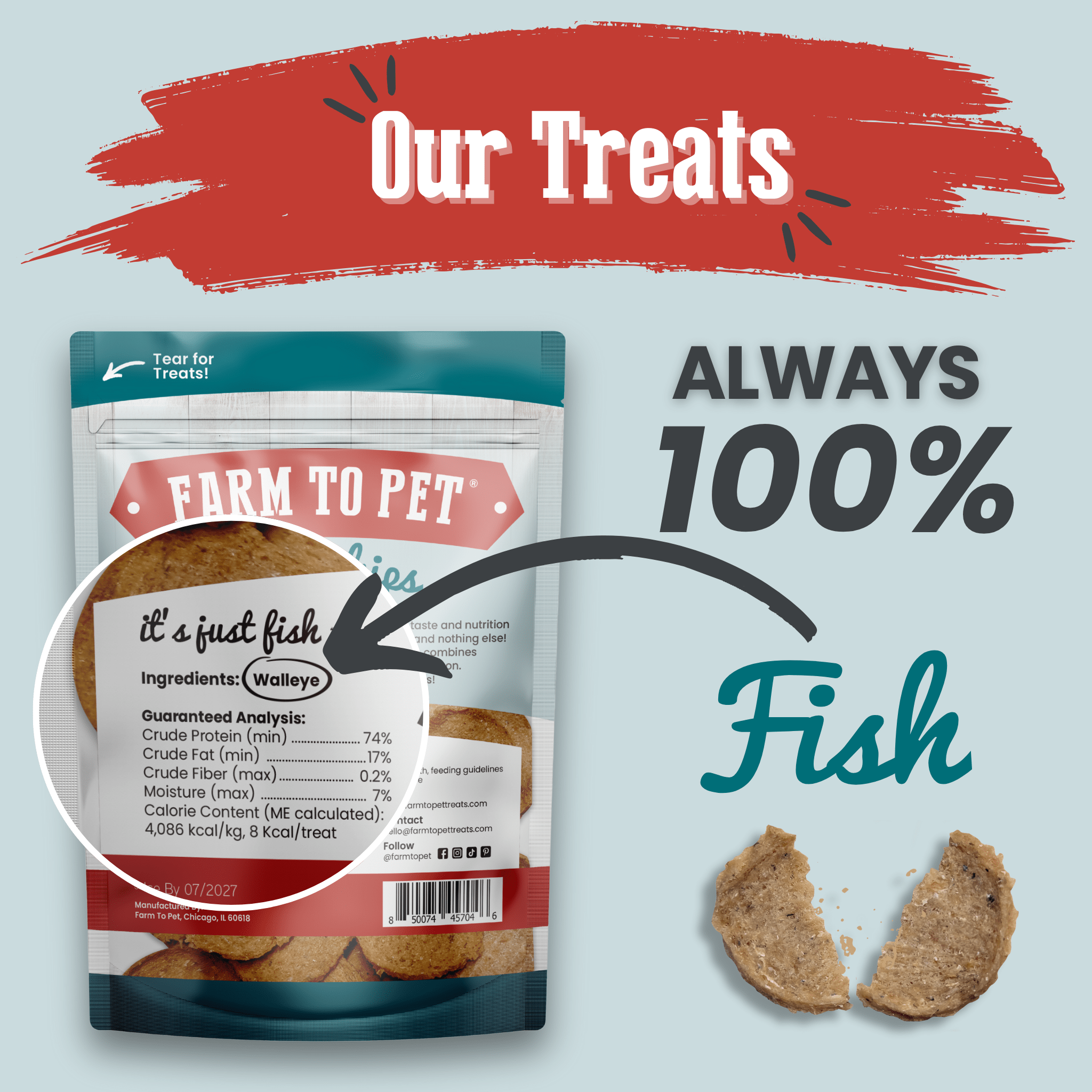 Fish Chips Dog Treats