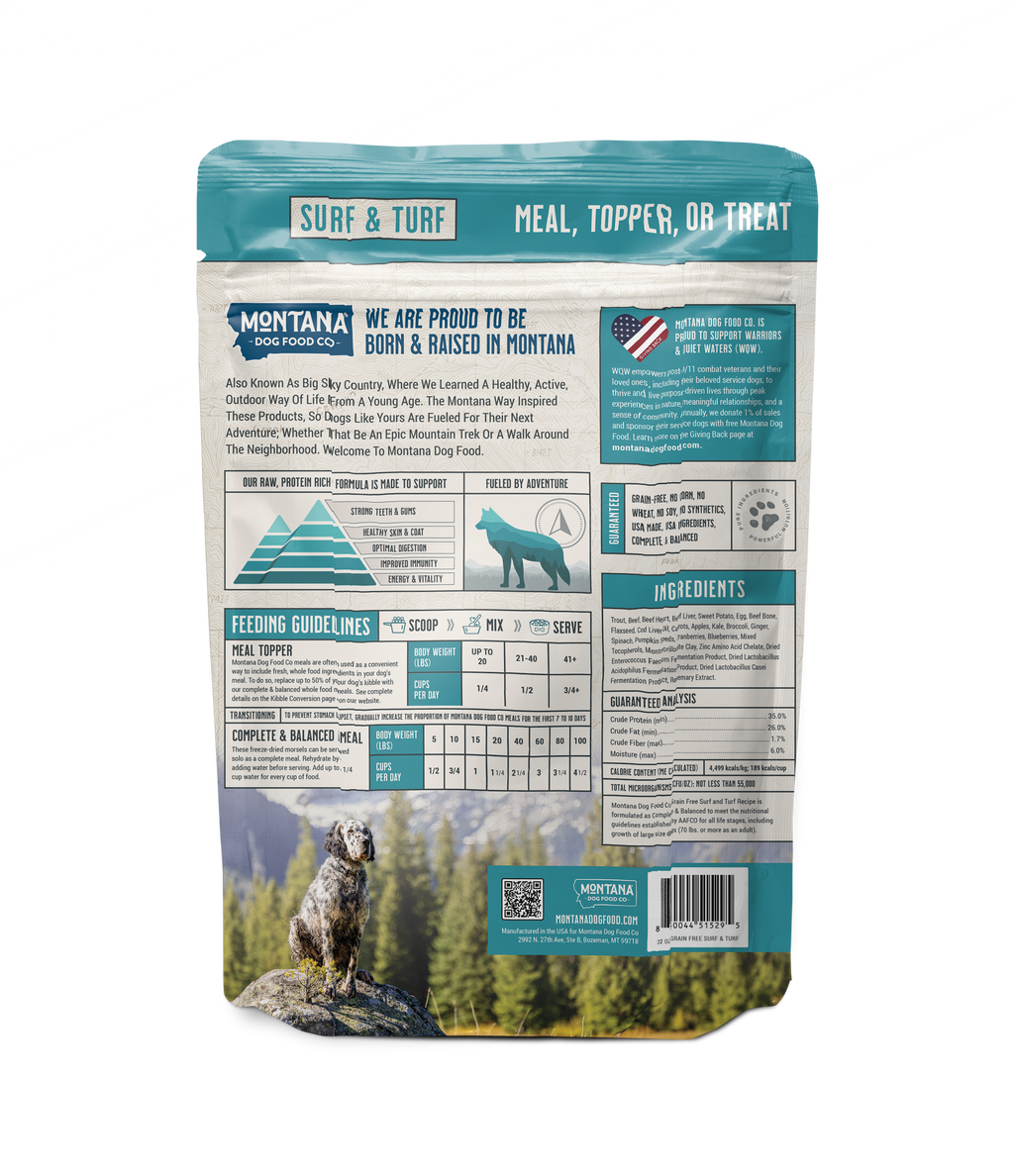 Grain-Free Surf & Turf Freeze-Dried Dog Food