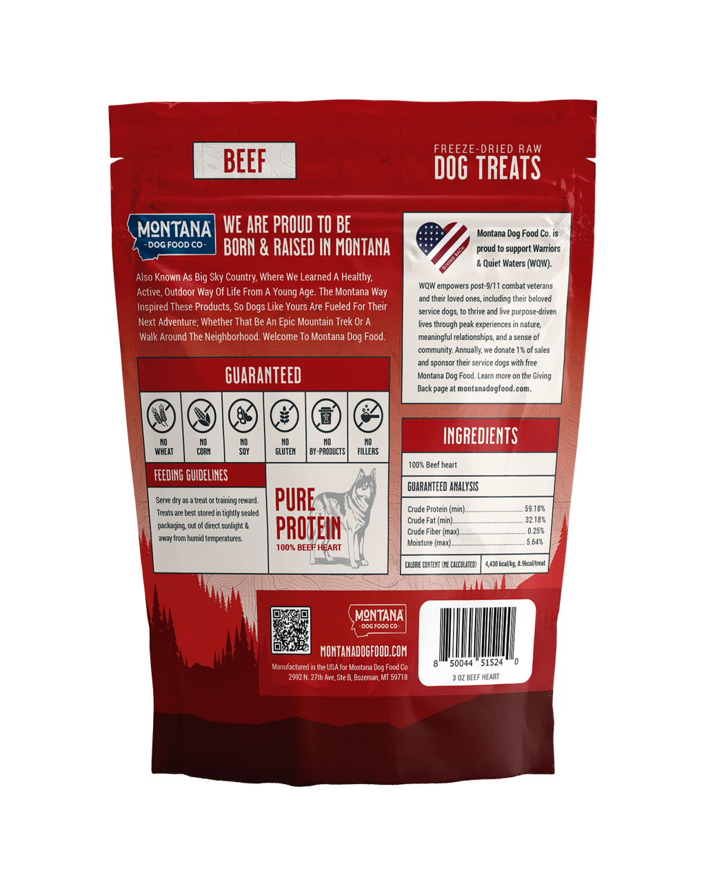 Beef Heart Freeze-Dried Trail Treats 3oz