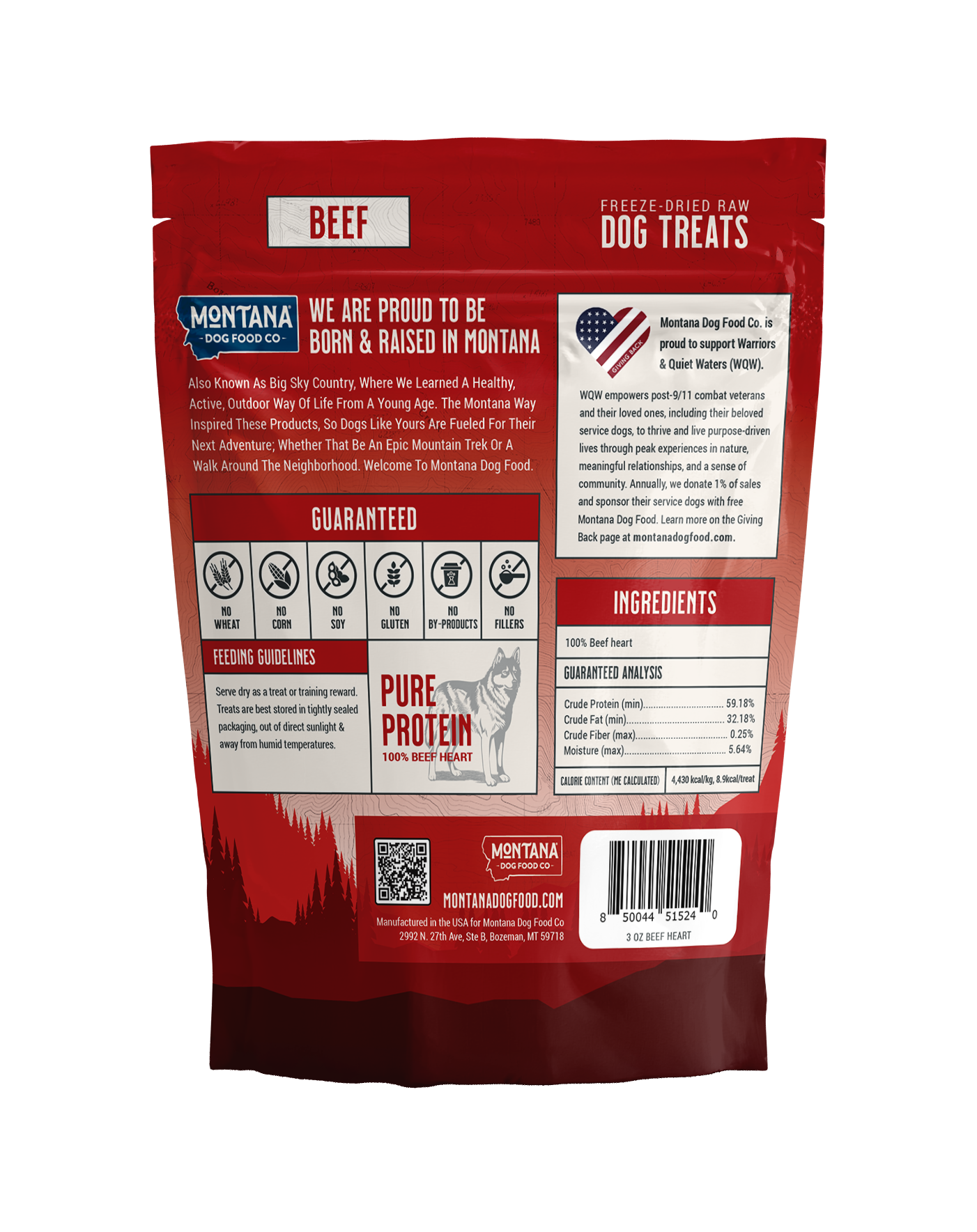 Beef Heart Freeze-Dried Trail Treats 3oz