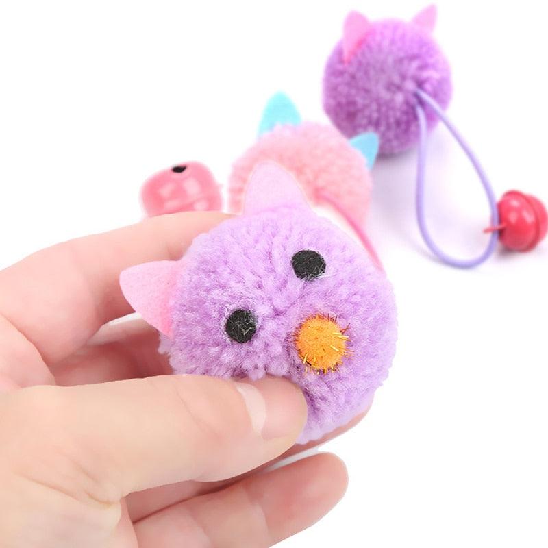 Plush Bell Mouse Cat Toys (4-Pack)