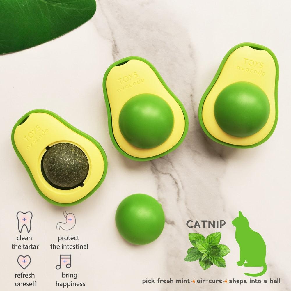 Avocado Catnip Licking Wall Ball Cat Toy