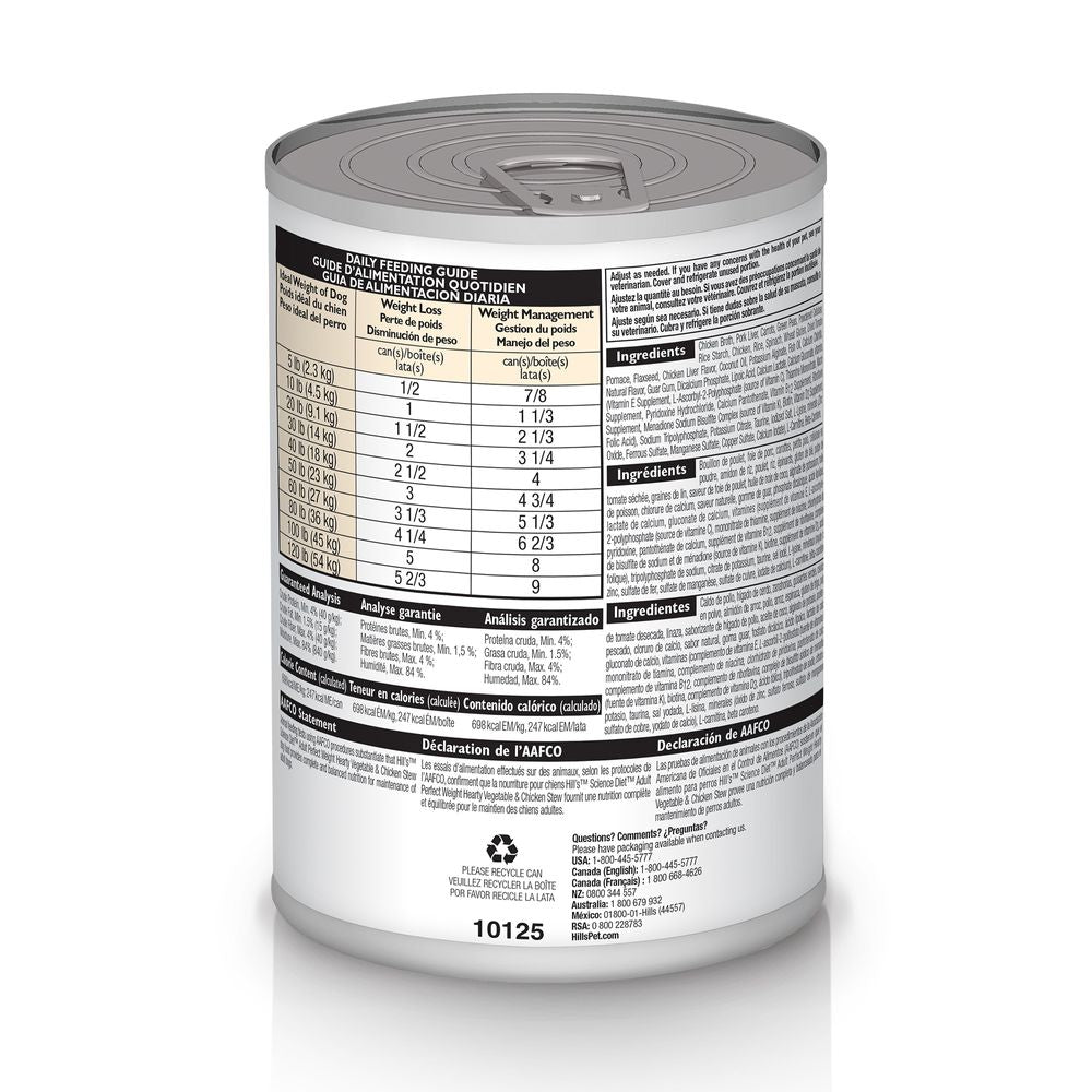 Hill's Science Diet Perfect Weight Chicken Stew 12.5oz