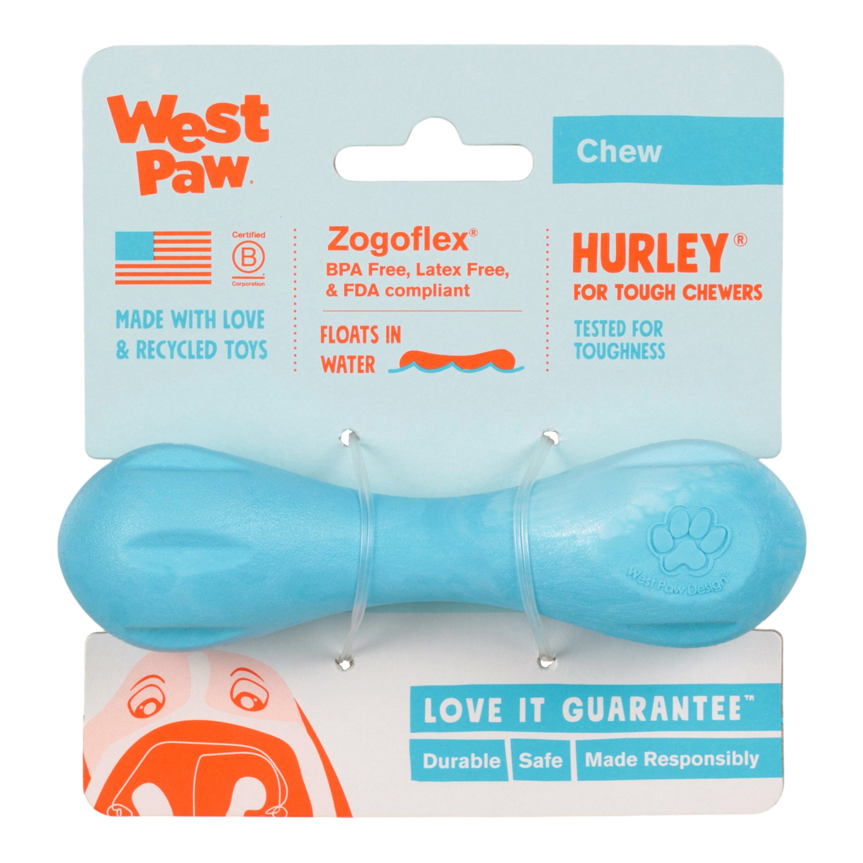Hurley Fetch Dog Toy - Aqua Swirl