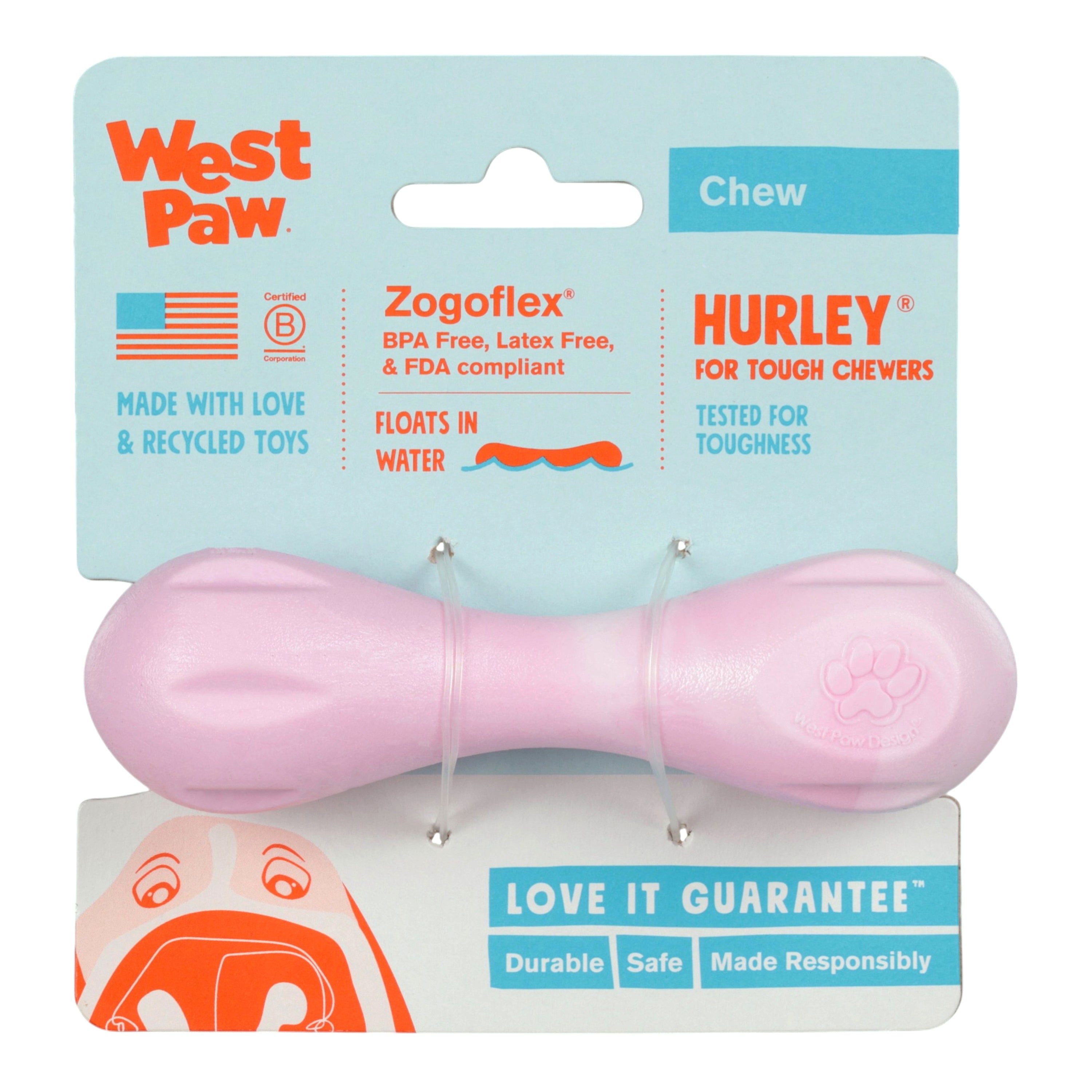 Hurley Fetch Dog Toy - Bubblegum Swirl