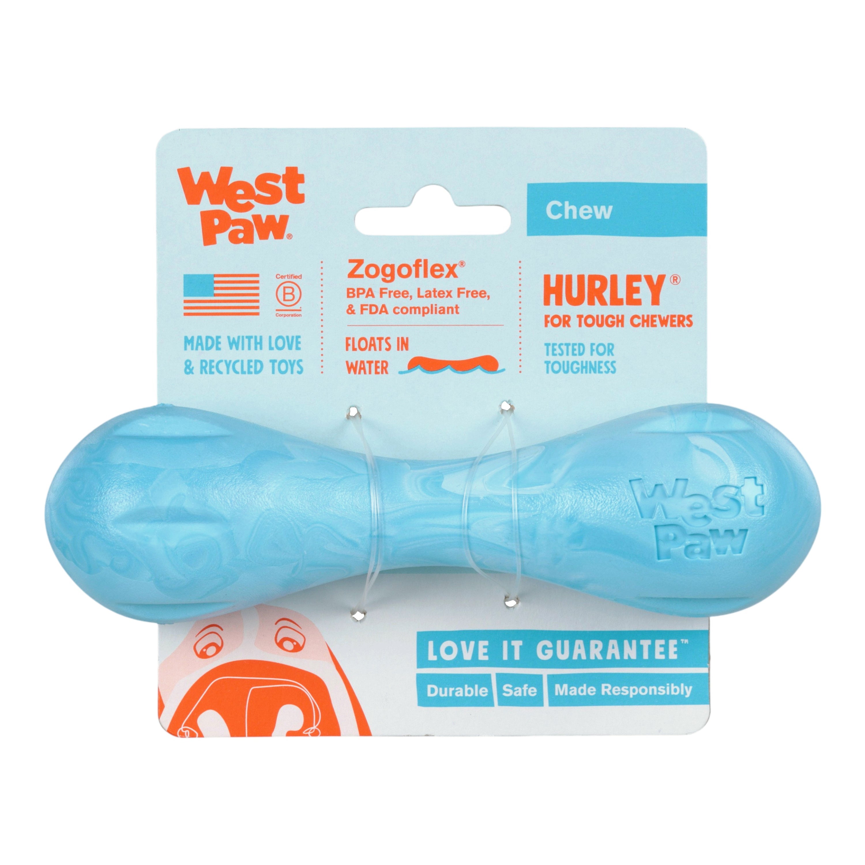 Hurley Fetch Dog Toy - Aqua Swirl