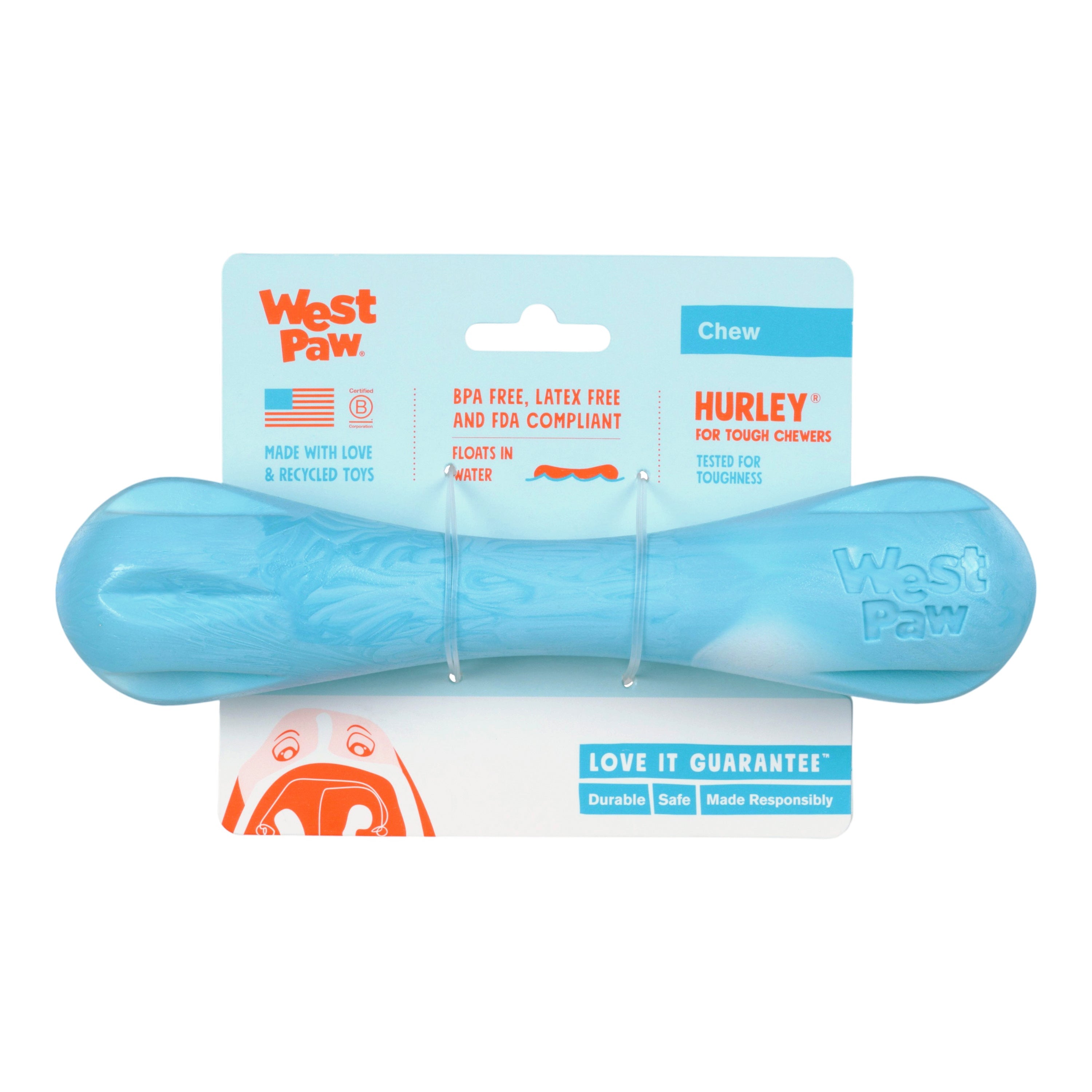 Hurley Fetch Dog Toy - Aqua Swirl