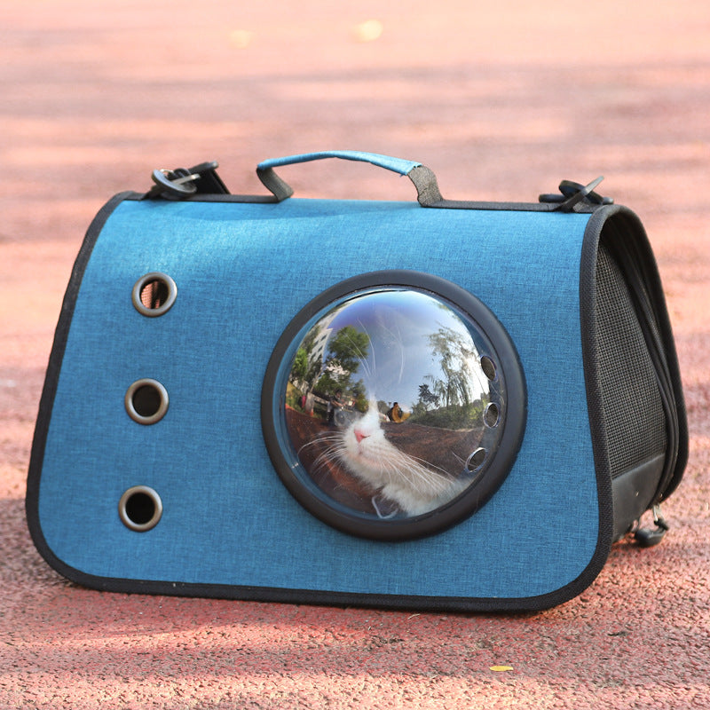 Foldable Cat Travel Backpack with Breathable Mesh Design