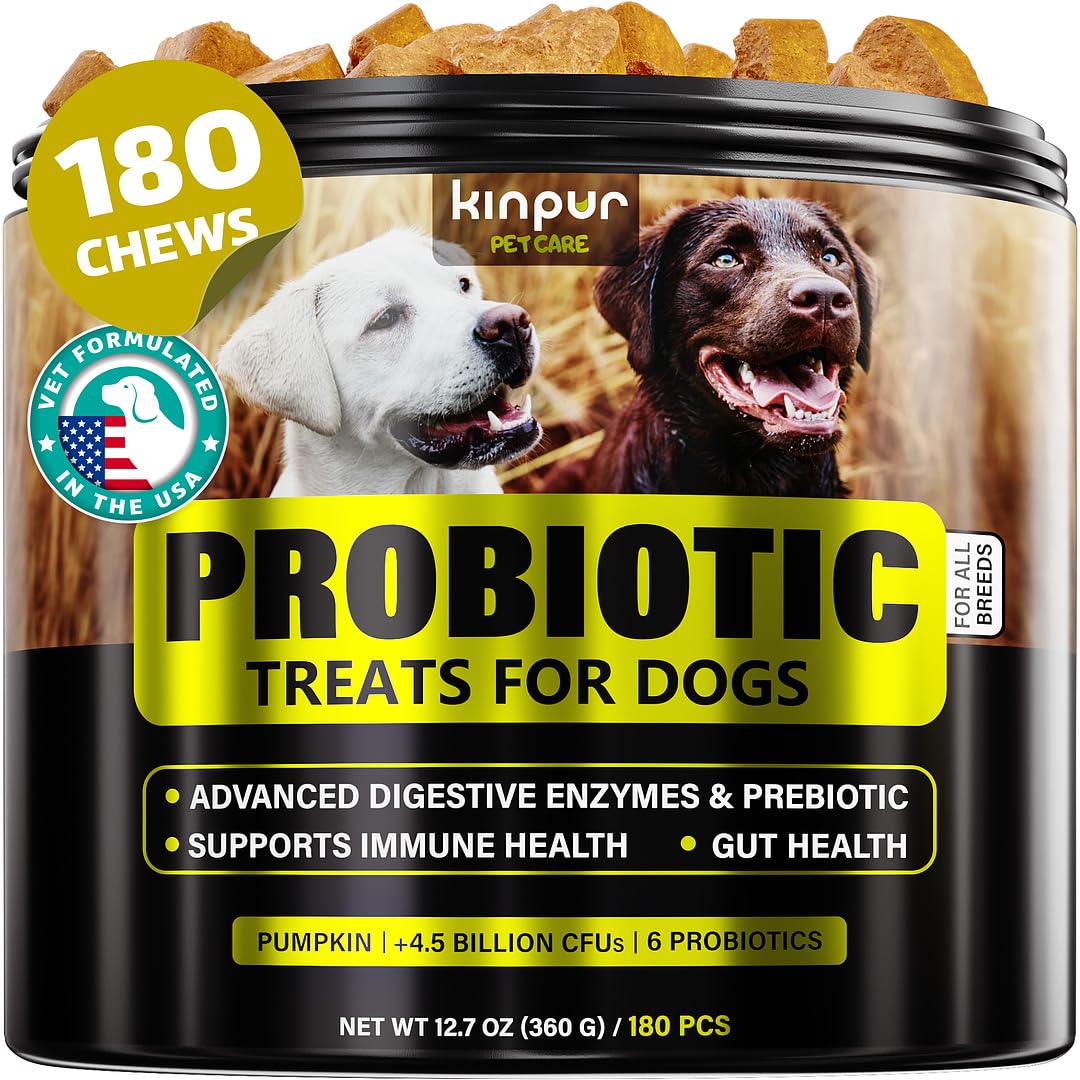 Probiotic Chews for Dogs with Digestive Enzymes – 180 ct