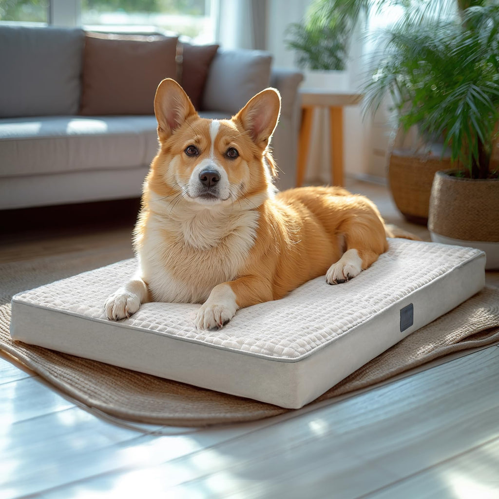 Veehoo Large Orthopedic Dog Bed with Waterproof Liner