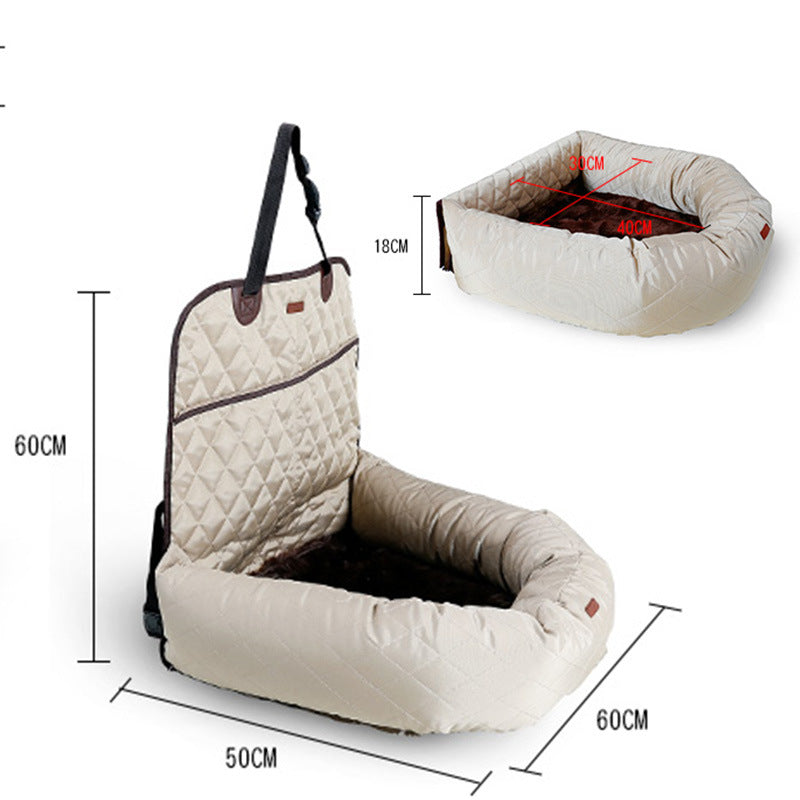 New Multifunctional Pet Travel Car Bed with Thick Cushion