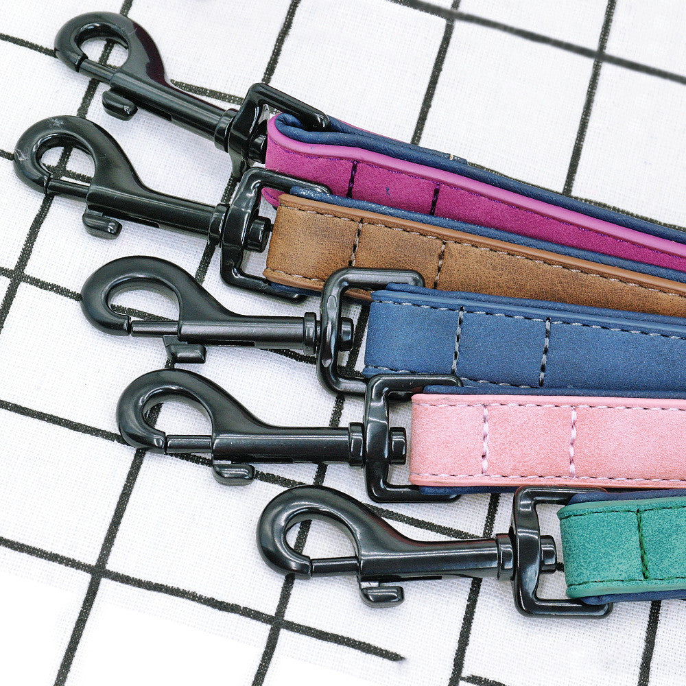 Leather Dog Leash – Anti-Pull, Multi-Color