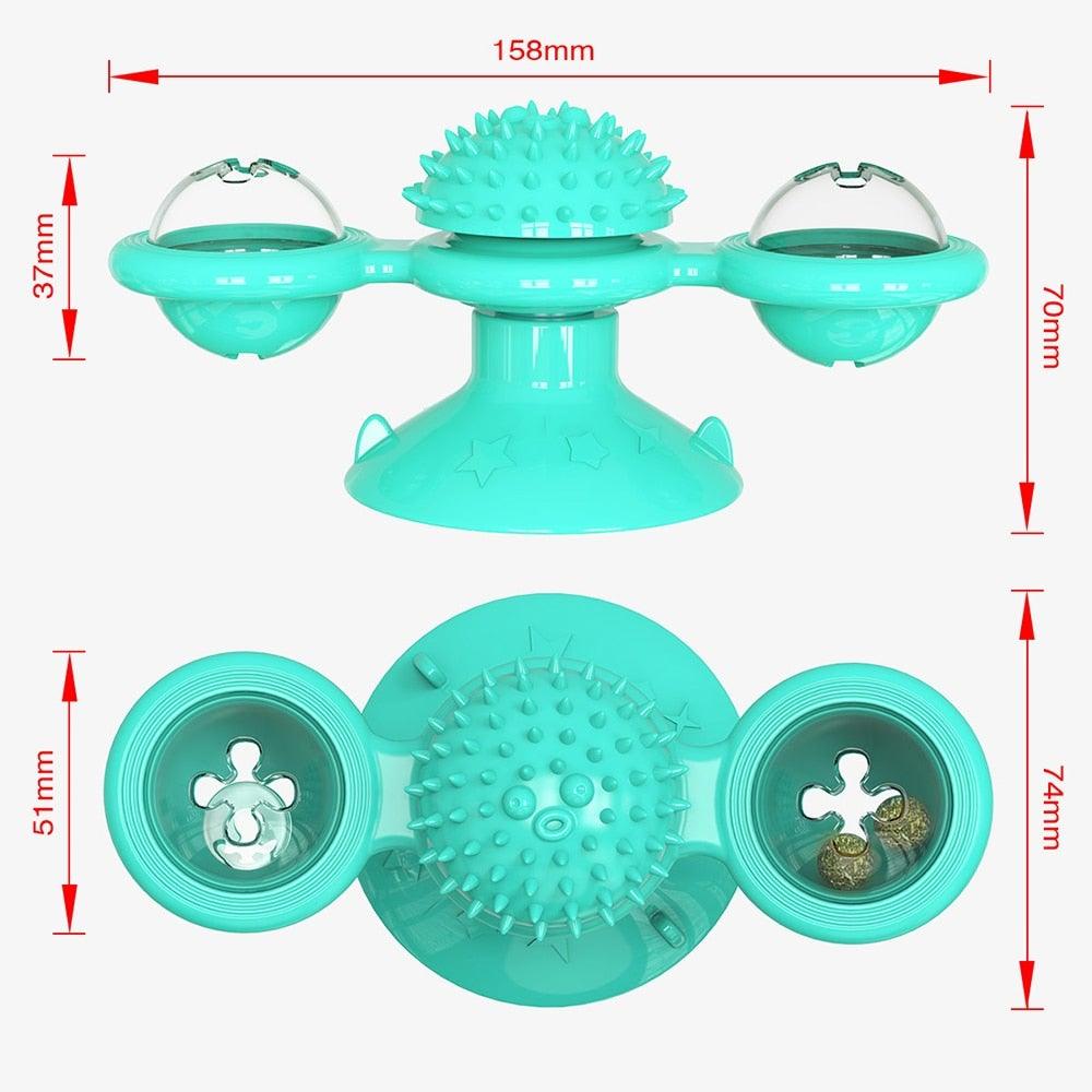 LED Catnip Windmill Suction Cup Cat Toy