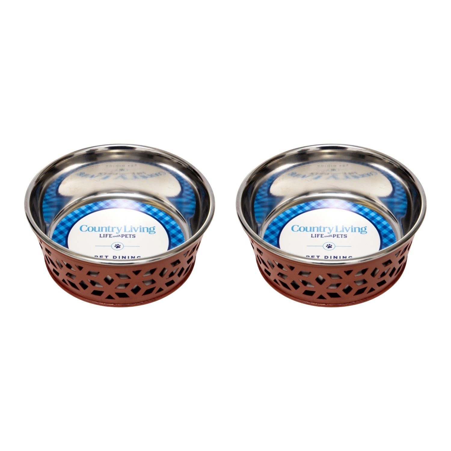 Country Living Farmhouse Dog Bowls Set of 2