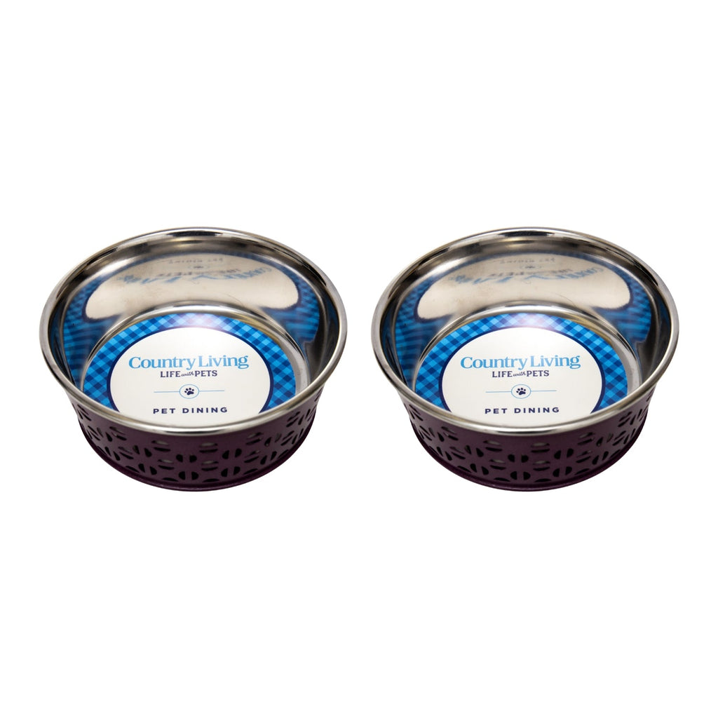 Country Living Farmhouse Dog Bowls Set of 2