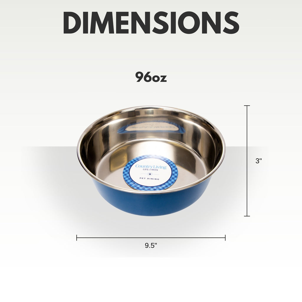 Country Living Stainless Steel Dog Bowls Set of 2